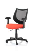 Camden Black Mesh Chair in Tabasco Orange - KCUP1519