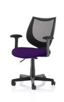 Camden Black Mesh Chair in Tansy Purple KCUP1521
