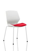 Florence White Frame Visitor Chair in Bergamot Cherry KCUP1536