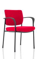 Brunswick Deluxe With Arms Black Frame Bespoke Colour Back And Seat Bergamot Cherry