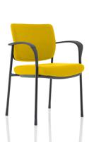 Brunswick Deluxe With Arms Black Frame Bespoke Colour Back And Seat Senna Yellow