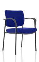 Brunswick Deluxe With Arms Black Frame Bespoke Colour Back And Seat Stevia Blue