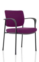 Brunswick Deluxe With Arms Black Frame Bespoke Colour Back And Seat Tansy Purple