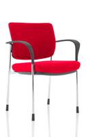Brunswick Deluxe With Arms Chrome Frame Bespoke Colour Back And Seat Bergamot Cherry