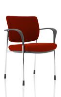 Brunswick Deluxe With Arms Chrome Frame Bespoke Colour Back And Seat Ginseng Chilli