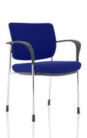 Brunswick Deluxe With Arms Chrome Frame Bespoke Colour Back And Seat Stevia Blue