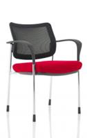Brunswick Deluxe With Arms Chrome Frame Mesh Back Bespoke Colour Seat Bergamot Cherry