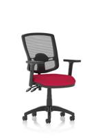 Eclipse Plus II Lever Task Operator Chair Deluxe Mesh Back With Height Adjustable Arms Bespoke Colour Seat Bergamot Cherry