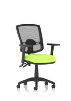 Eclipse Plus II Lever Task Operator Chair Deluxe Mesh Back With Height Adjustable Arms Bespoke Colour Seat Myrrh Green