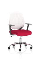 Dura With Arms White Back Bespoke Colour Seat Bergamot Cherry