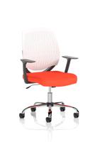 Dura With Arms White Back Bespoke Colour Seat Tabasco Orange