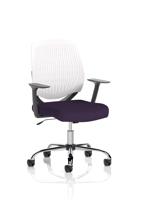 Dura With Arms White Back Bespoke Colour Seat Tansy Purple