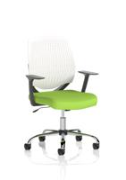 Dura With Arms White Back Bespoke Colour Seat Myrrh Green