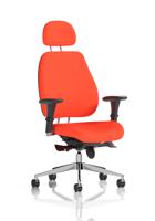 Chiro Plus With Headrest Bespoke Colour Back And Seat Tabasco Orange