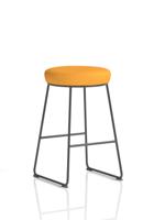 Turin Stool Black Frame Bespoke Colour Senna Yellow Seat Pad