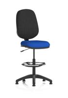 Eclipse Plus I Lever Task Operator Chair With High Rise Draughtsman Kit Bespoke Colour Seat Stevia Blue