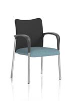 Academy Visitor With Arms Black Fabric Back Bespoke Colour Seat Rivet Quench