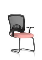 Astro Visitor Cantilever Leg Mesh Chair Bespoke Colour Seat Quest Shrimp