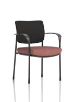 Brunswick Deluxe With Arms Black Frame Black Fabric Back Bespoke Colour Seat Rivet Forge