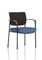 Brunswick Deluxe With Arms Black Frame Black Fabric Back Bespoke Colour Seat Quest Limpet
