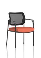 Brunswick Deluxe With Arms Black Frame Mesh Back Bespoke Colour Seat Quest Crab