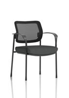 Brunswick Deluxe With Arms Black Frame Mesh Back Bespoke Colour Seat Quest Mussel