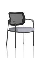 Brunswick Deluxe With Arms Black Frame Mesh Back Bespoke Colour Seat Quest Shell