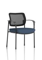 Brunswick Deluxe With Arms Black Frame Mesh Back Bespoke Colour Seat Quest Whelk