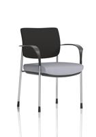 Brunswick Deluxe With Arms Chrome Frame Black Fabric Back Bespoke Colour Seat Quest Shell