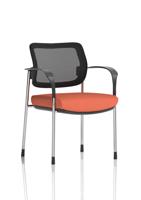 Brunswick Deluxe With Arms Chrome Frame Mesh Back Bespoke Colour Seat Quest Crab