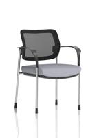 Brunswick Deluxe With Arms Chrome Frame Mesh Back Bespoke Colour Seat Quest Shell
