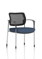 Brunswick Deluxe With Arms Chrome Frame Mesh Back Bespoke Colour Seat Quest Whelk
