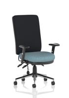 Chiro High Back With Height Adjustable Arms Bespoke Colour Seat Rivet Quench