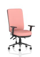 Chiro High Back With Height Adjustable And Folding Arms Bespoke Colour Back And Seat Quest Shrimp