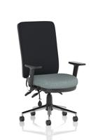 Chiro High Back With Height Adjustable And Folding Arms Bespoke Colour Seat Rivet Tensile