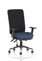 Chiro High Back With Height Adjustable And Folding Arms Bespoke Colour Seat Quest Whelk