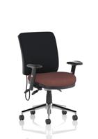 Chiro Medium Back With Height Adjustable Arms Bespoke Colour Seat Rivet Forge