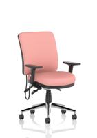 Chiro Medium Back With Height Adjustable And Folding Arms Bespoke Colour Back and Seat Quest Shrimp