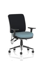 Chiro Medium Back With Height Adjustable And Folding Arms Bespoke Colour Seat Rivet Quench
