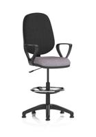 Eclipse Plus I Lever Task Operator Chair With High Rise Draughtsman Kit With Loop Arms Bespoke Colour Seat Rivet Fuse