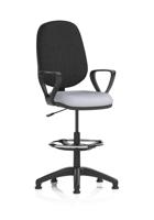 Eclipse Plus I Lever Task Operator Chair With High Rise Draughtsman Kit With Loop Arms Bespoke Colour Seat Quest Shell