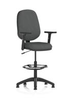 Eclipse Plus I Lever Task Operator Chair With High Rise Draughtsman Kit With Height Adjustable Arms Bespoke Colour Back And Seat Quest Mussel