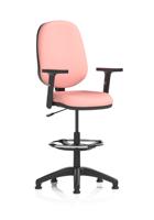 Eclipse Plus I Lever Task Operator Chair With High Rise Draughtsman Kit With Height Adjustable Arms Bespoke Colour Back And Seat Quest Shrimp