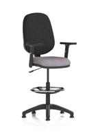 Eclipse Plus I Lever Task Operator Chair With High Rise Draughtsman Kit With Height Adjustable Arms Bespoke Colour Seat Rivet Fuse