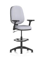 Eclipse Plus I Lever Task Operator Chair High Rise Draughtsman Kit With Height Adjustable And Folding Arms Bespoke Colour Back And Seat Quest Shell