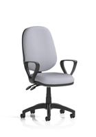 Eclipse Plus II Lever Task Operator Chair With Loop Arms Bespoke Colour Back And Seat Quest Shell