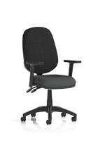 Eclipse Plus II Lever Task Operator Chair With Height Adjustable Arms Bespoke Colour Seat Quest Mussel