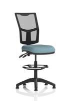 Eclipse Plus II Lever Task Operator Chair Mesh Back With High Rise Draughtsman Kit Bespoke Colour Seat Rivet Quench
