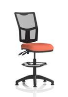Eclipse Plus II Lever Task Operator Chair Mesh Back With High Rise Draughtsman Kit Bespoke Colour Seat Quest Crab