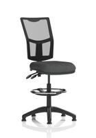 Eclipse Plus II Lever Task Operator Chair Mesh Back With High Rise Draughtsman Kit Bespoke Colour Seat Quest Mussel